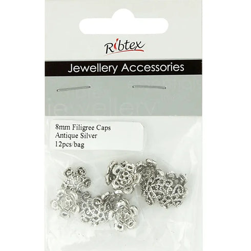 8mm Filigree Bead Caps